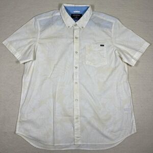 Chubbies‎ Shirt Mens XL White Floral Hawaiian Button Up Short Sleeve Casual